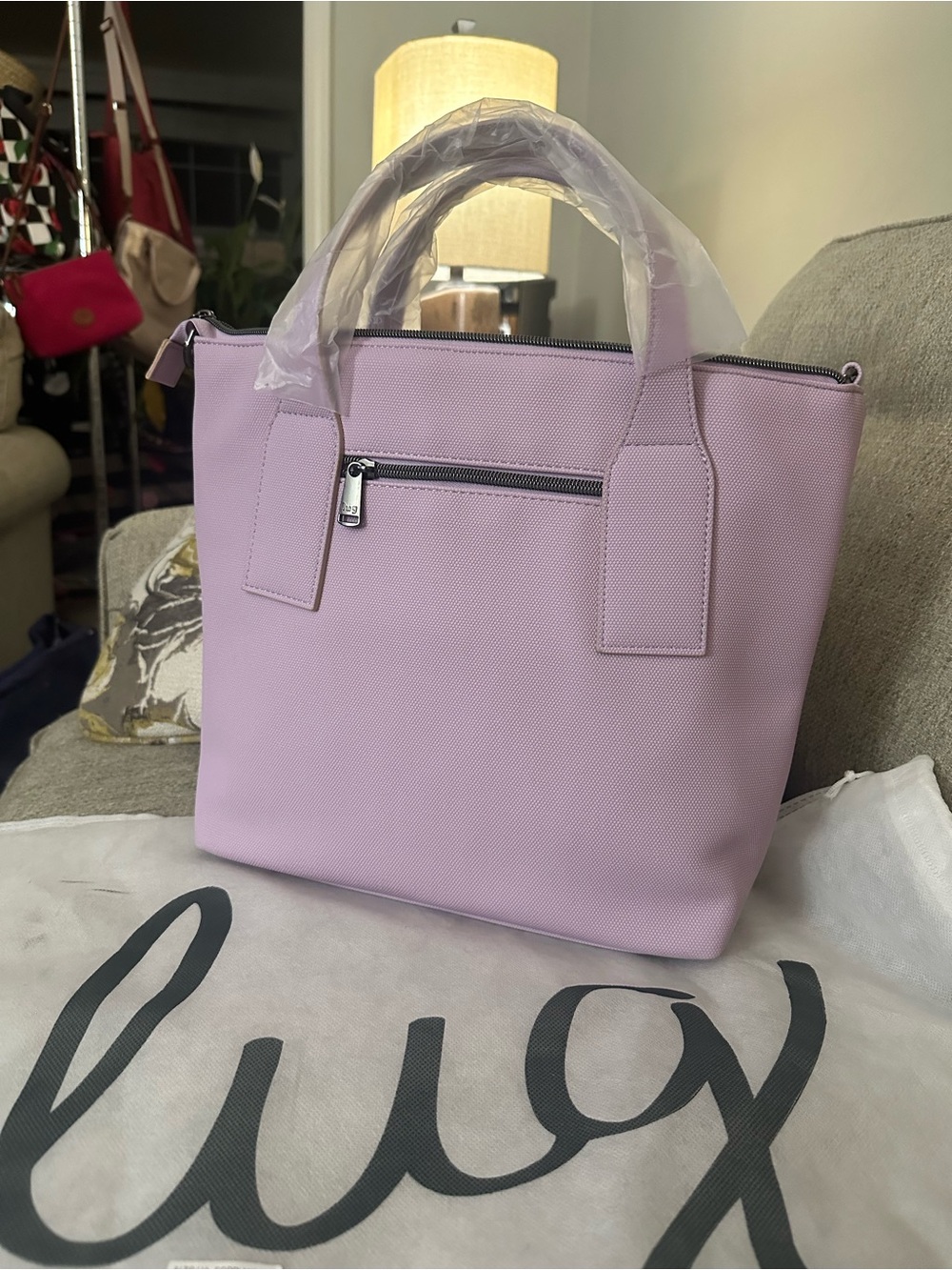 lug Alto Matte Luxe Sugar Plum Quilted Convertible Tote Crossbody NWT $119 MSRP - Picture 9 of 16